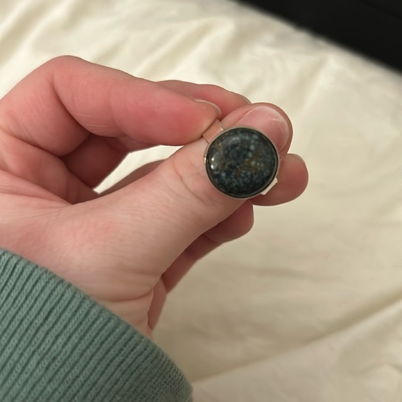 Spiderweb Turquiose Sterling Silver Ring - Picture 3 of 3